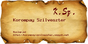 Korompay Szilveszter névjegykártya