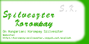 szilveszter korompay business card